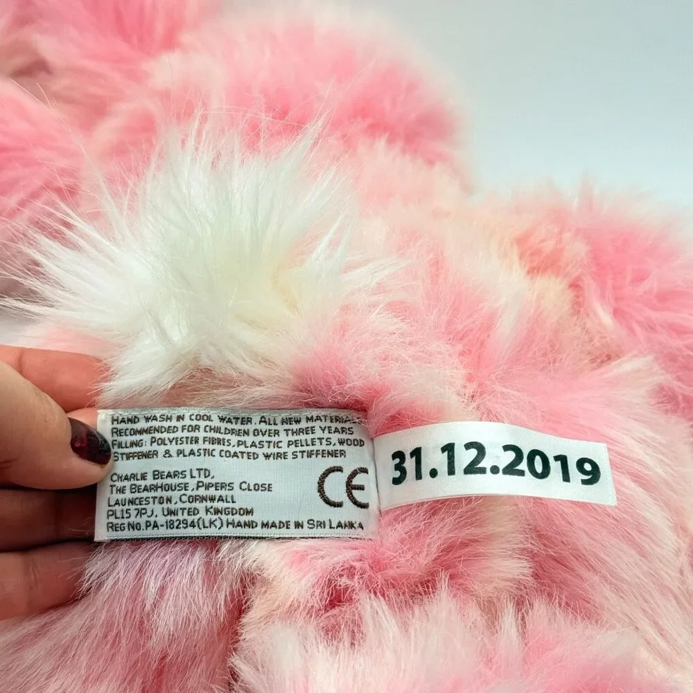 Charlie Bears Pink Bunny Jointed Limb 2019 Plush Stuffed Animal Collection 20.5